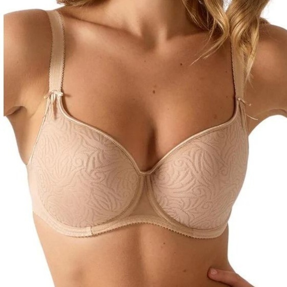Empreinte Verity Spacer Foam Cup Underwire Bra Womens 34G Ivory Jacquard‎ Modern